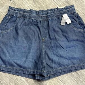 Lane Bryant Blue Pull-on Jean Shorts Women’s Size 16 Lightweight Summer